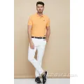 Mens Basic Classic Embroidery Short Sleeve Pique Polo